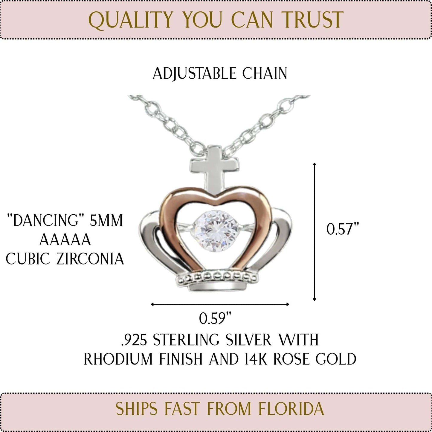 Straighten your crown-Dad to daughter Crown Necklace