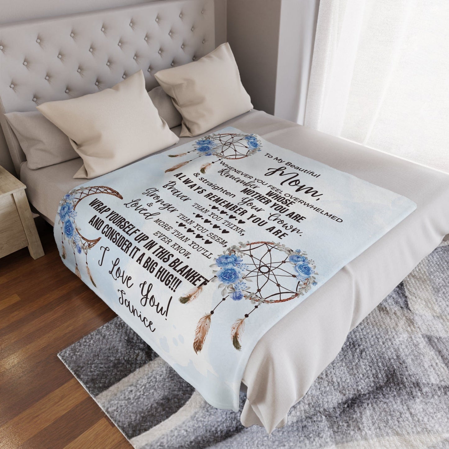 Blanket Gift for Mom, Christmas Gift Blankets Personalized from Daughter or Son