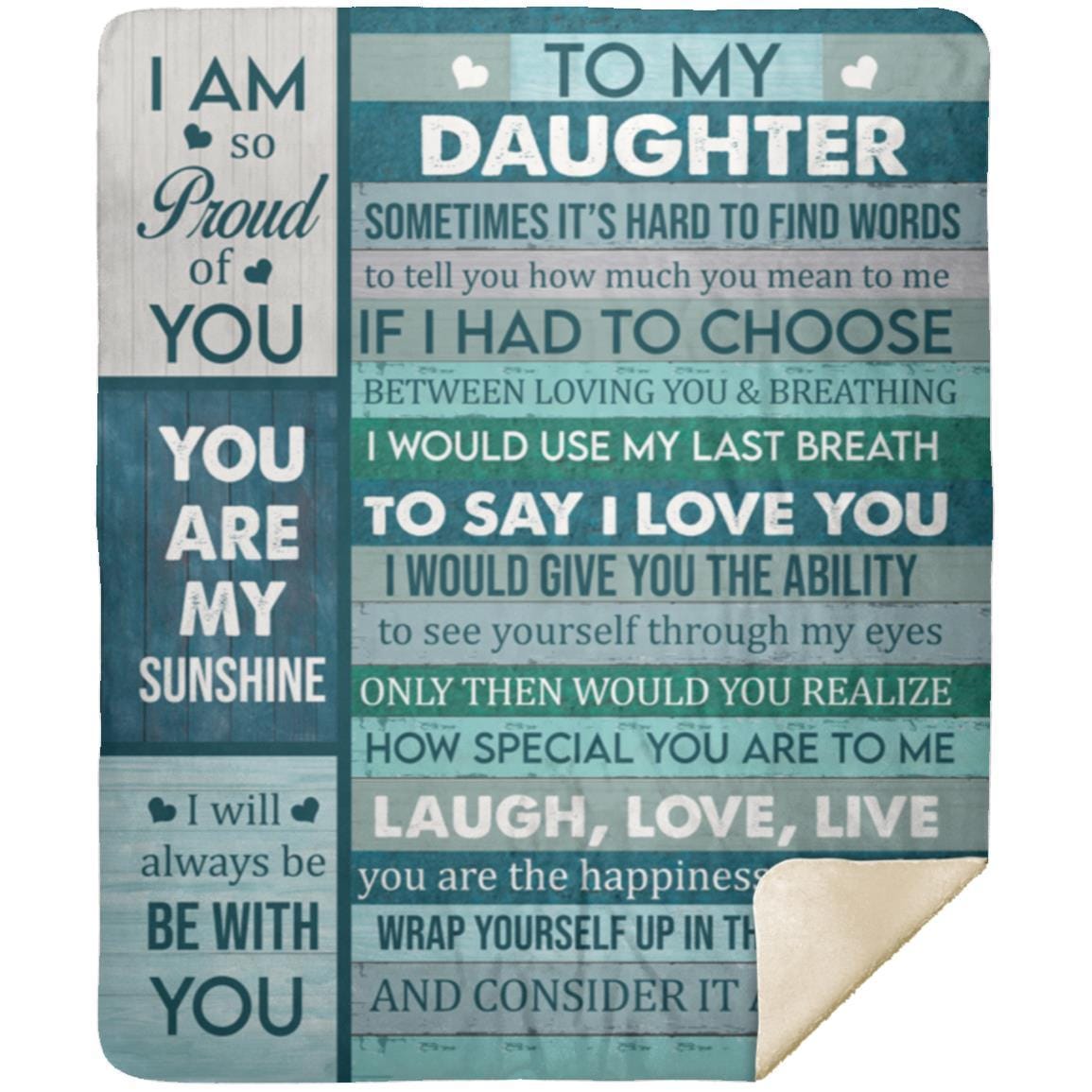 Green To my Daughter From Mom or Dad Blanket