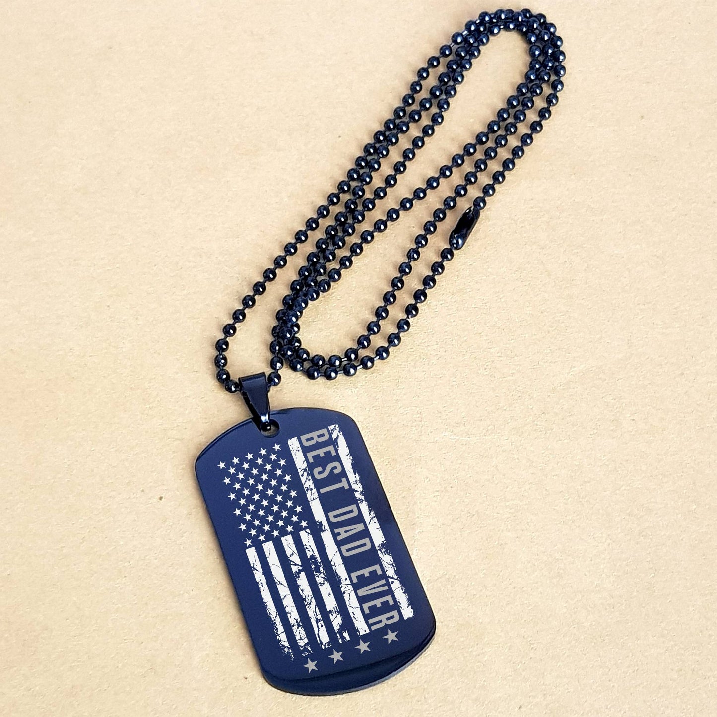 Best Dad Ever Dog Tag Necklace, Father's day gift for Dad