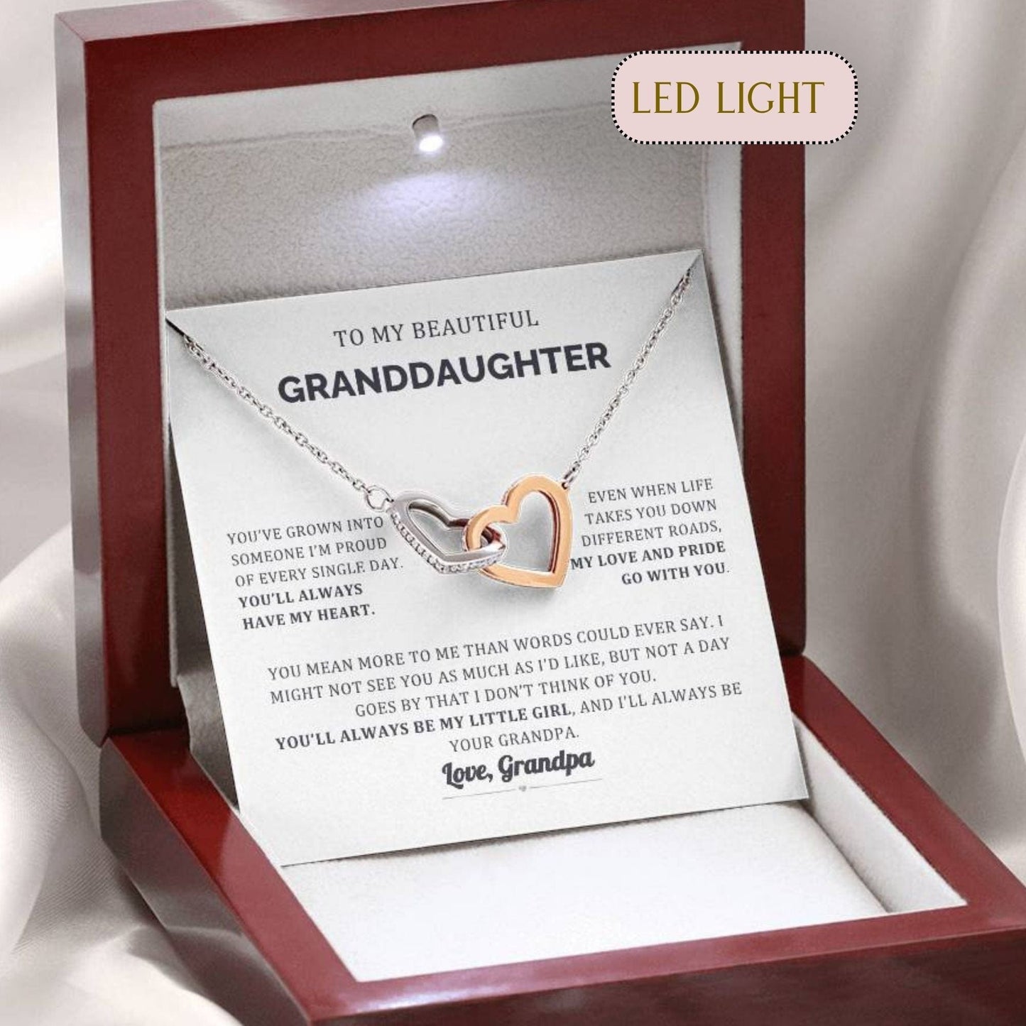My Little Girl Granddaugther Interlocking Necklace