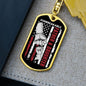 Father & Daughter Unbreakable Dog Tag Keychain