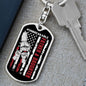 Father & Daughter Unbreakable Dog Tag Keychain