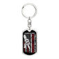 Father & Daughter Unbreakable Dog Tag Keychain