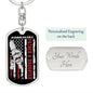 Father & Daughter Unbreakable Dog Tag Keychain