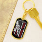 Father & Daughter Unbreakable Dog Tag Keychain