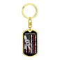Father & Daughter Unbreakable Dog Tag Keychain