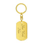 Father & Daughter Unbreakable Dog Tag Keychain