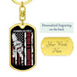 Father & Daughter Unbreakable Dog Tag Keychain