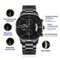 Gift for Son Engraved Watch, Gift for Son from Mom-Dad, Men's engraved watch, Graduation Gift for Son