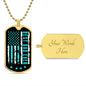 Personalized Best Dad Ever Dog Tag Necklace, Father's Day gift for Dad from Son or Daughter