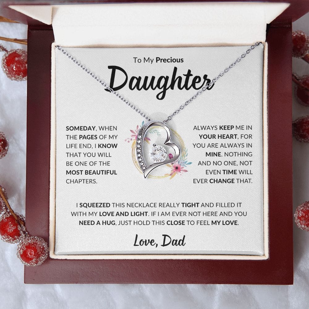 18th birthday gift for Daughter, Forever Love Neckalace, Gift for Daughter 21st birthday, Wedding Day Gift for Daughter From Dad