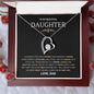 To my Daughter Forever Love Necklace, Birthday Gift from Dad, Graduation Gift for Daughter Gold