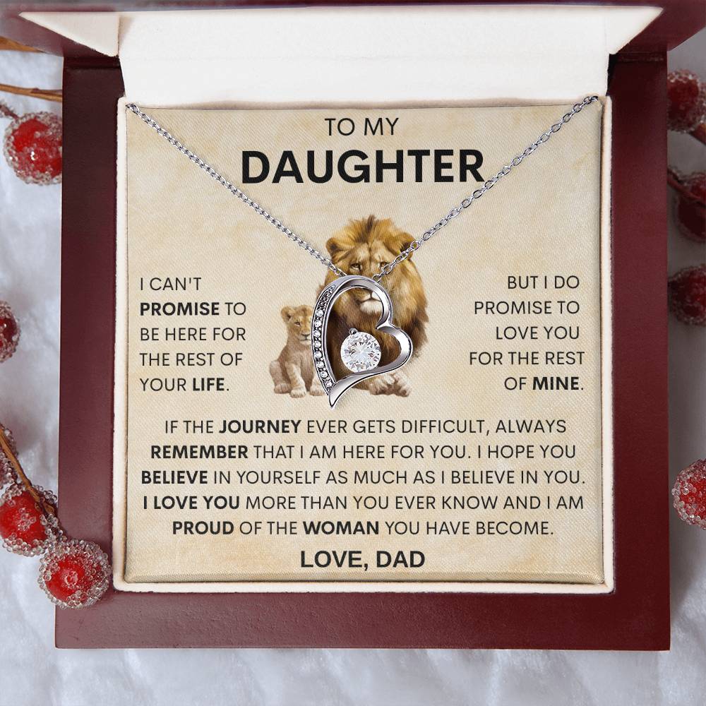 18th birthday gift for Daughter, Forever Love Necklace, Gift for Daughter 21st birthday, Wedding Day Gift for Daughter From Dad