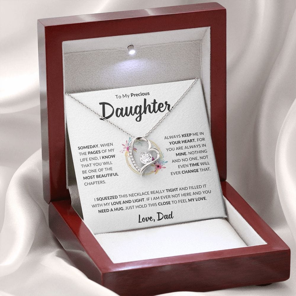 18th birthday gift for Daughter, Forever Love Neckalace, Gift for Daughter 21st birthday, Wedding Day Gift for Daughter From Dad