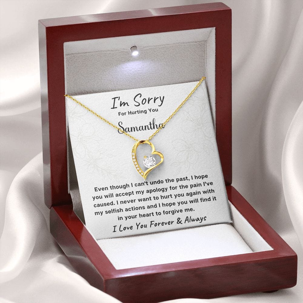 Personalized I'm sorry for Hurting You Forever Love Necklace Apology Gift for her