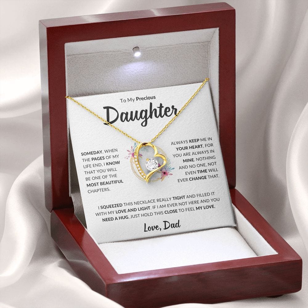 18th birthday gift for Daughter, Forever Love Neckalace, Gift for Daughter 21st birthday, Wedding Day Gift for Daughter From Dad