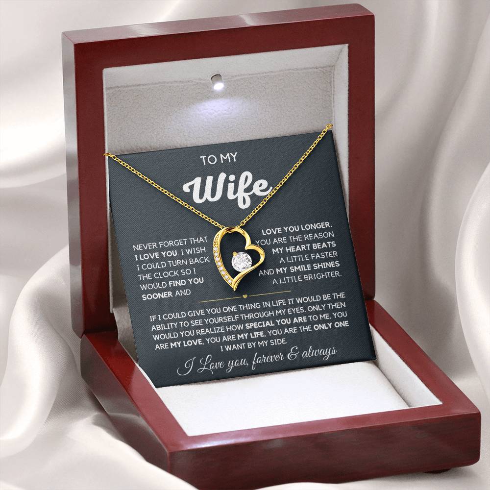 To my wife - You are the only one - Forever Love Necklace