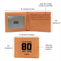 80th Birthday Mens Wallet, Personalized Leather Wallet, Birthday Gift for Him, Custom Wallet, Gifts for Dad, Est 1945
