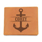 Personalized Wallet, Mens wallet bifold leather, Nautical Gift for Boating, Boating Dad Gifts, Boat Captain Gift