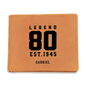 80th Birthday Mens Wallet, Personalized Leather Wallet, Birthday Gift for Him, Custom Wallet, Gifts for Dad, Est 1945