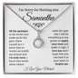 Personalized I'm Sorry for Hurting You- Eternal Hope Necklace, Apology Gift for her