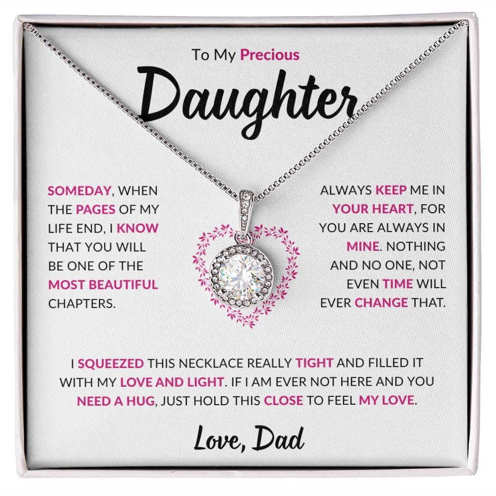 Precious Daughter Jewelry Gifts from Dad, Graduation Gift ,Happy Birthday gift Daughter