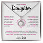 Precious Daughter Jewelry Gifts from Dad, Graduation Gift ,Happy Birthday gift Daughter