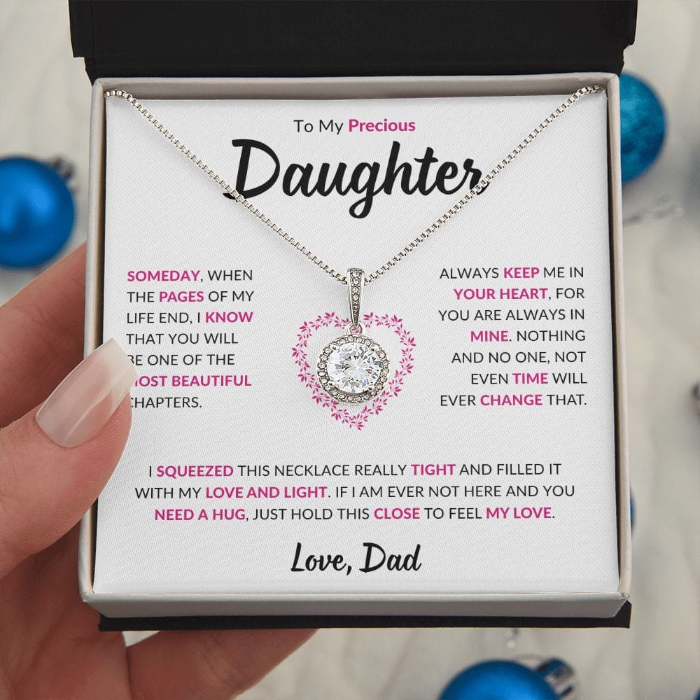 Precious Daughter Jewelry Gifts from Dad, Graduation Gift ,Happy Birthday gift Daughter