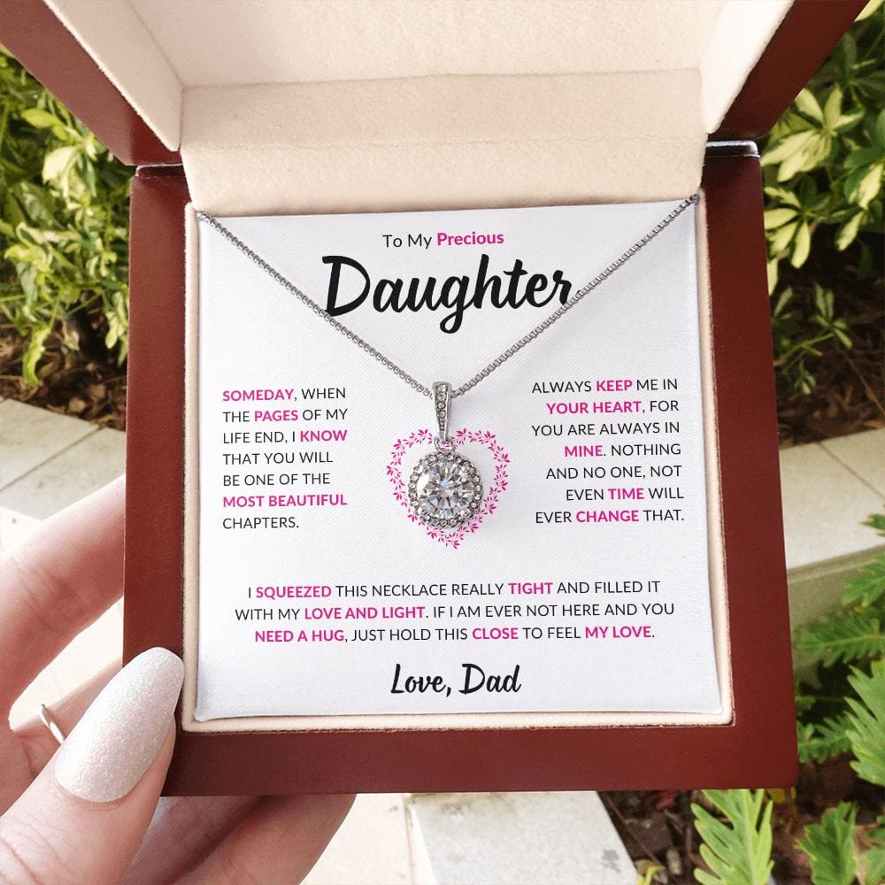 Precious Daughter Jewelry Gifts from Dad, Graduation Gift ,Happy Birthday gift Daughter