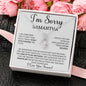 Personalized I'm Sorry Gift Necklace for Her, Custom Apology Gift