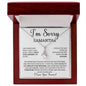 Personalized I'm Sorry Gift Necklace for Her, Custom Apology Gift