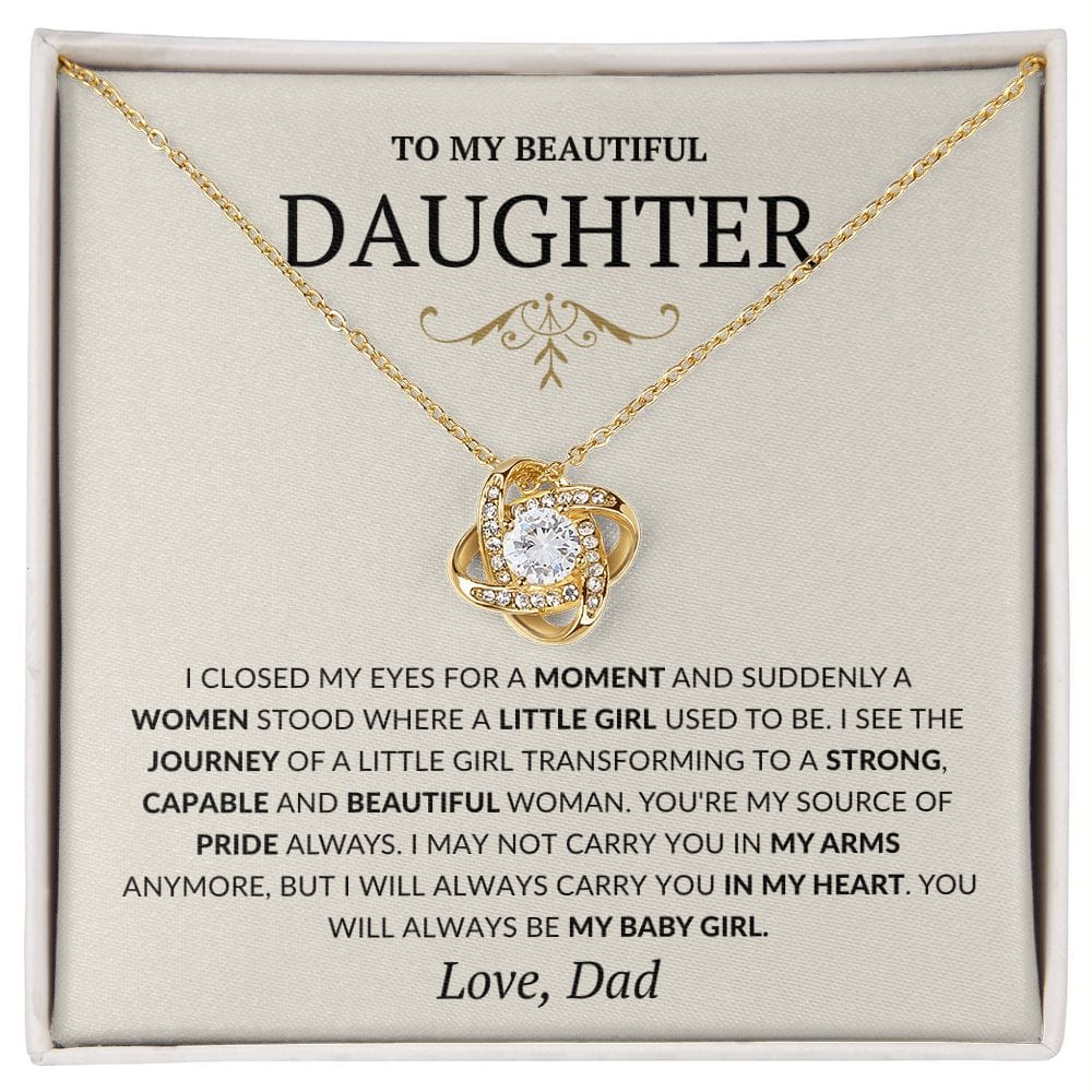 To my Daughter Gifts from Dad- Always my little girl Necklace, 21st birthday, Wedding Gift for Daughter