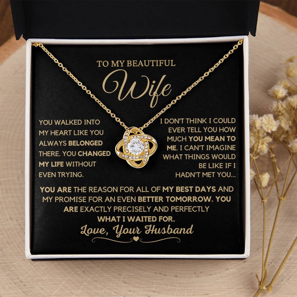 Wife Necklace - From Husband -Loveknot