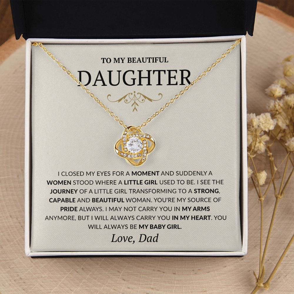 To my Daughter Gifts from Dad- Always my little girl Necklace, 21st birthday, Wedding Gift for Daughter