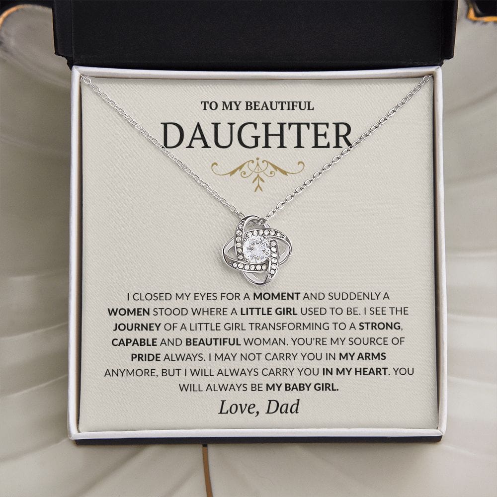 To my Daughter Gifts from Dad- Always my little girl Necklace, 21st birthday, Wedding Gift for Daughter