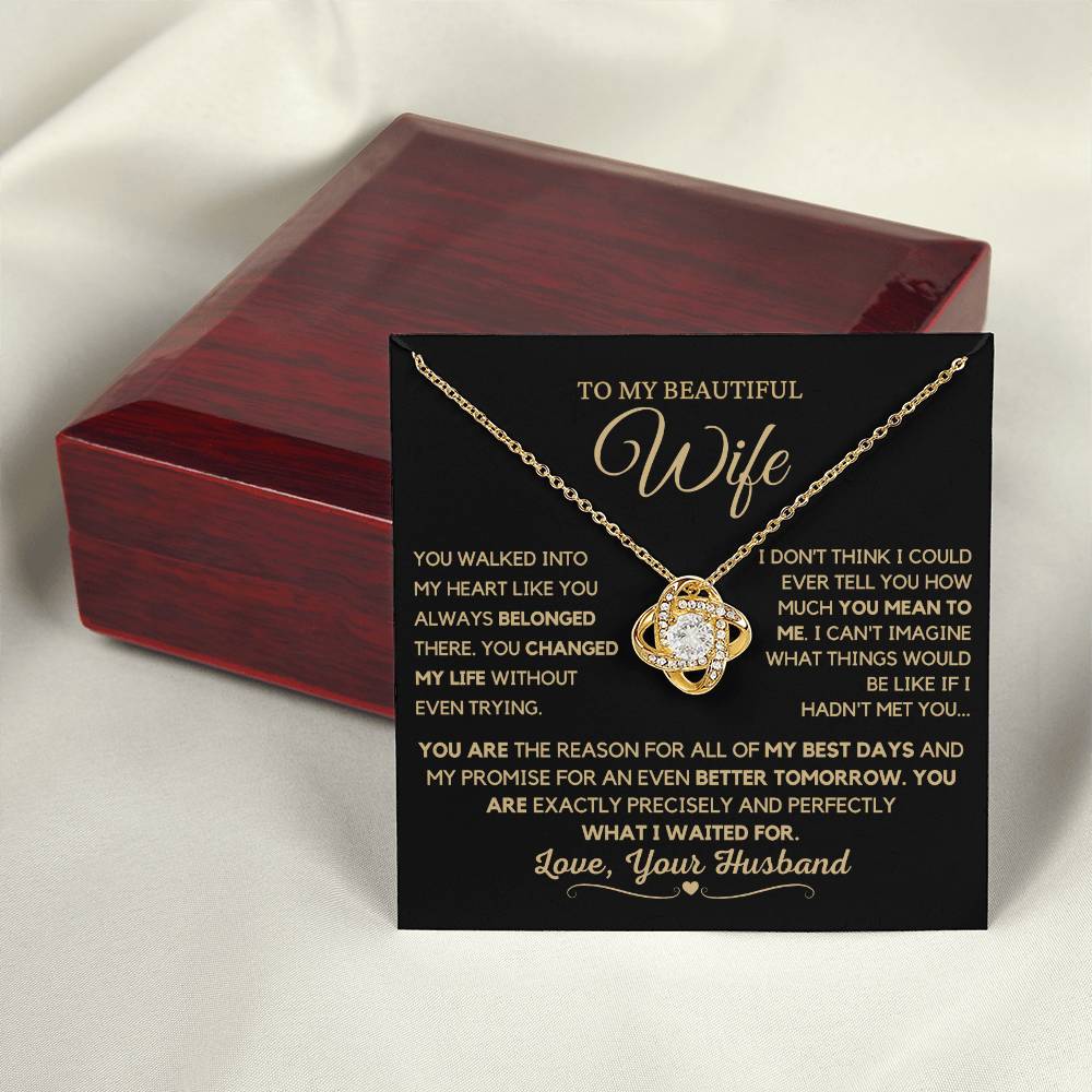 Wife Necklace - From Husband -Loveknot