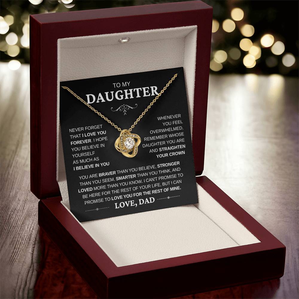 I Believe in you- Dad to Daughter Loveknot Necklace
