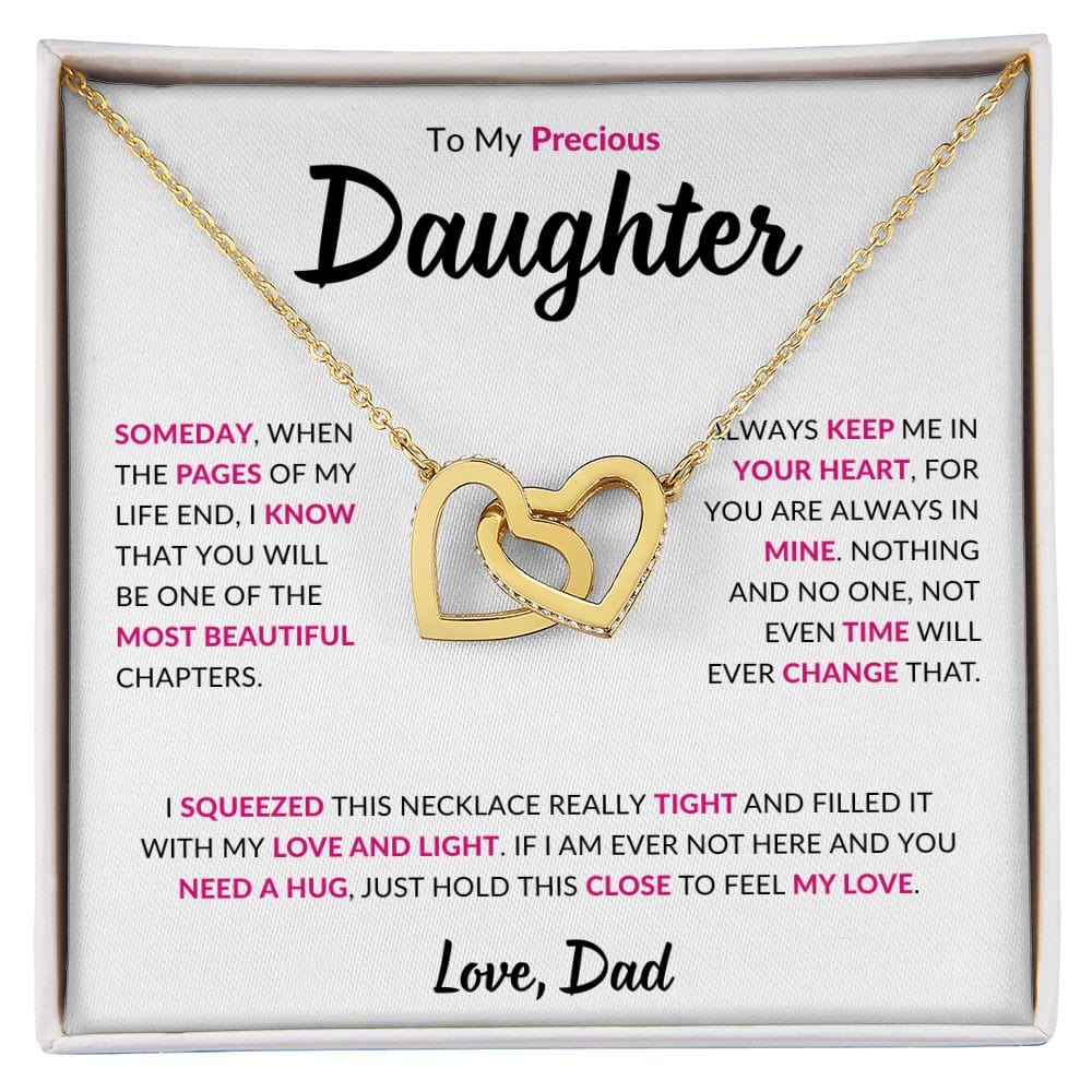 Unique To my Daughter Jewelry,  Gift for Daughter from Dad, 21st birthday, Wedding day Gift for Daughter, Christmas Gift for Daughter