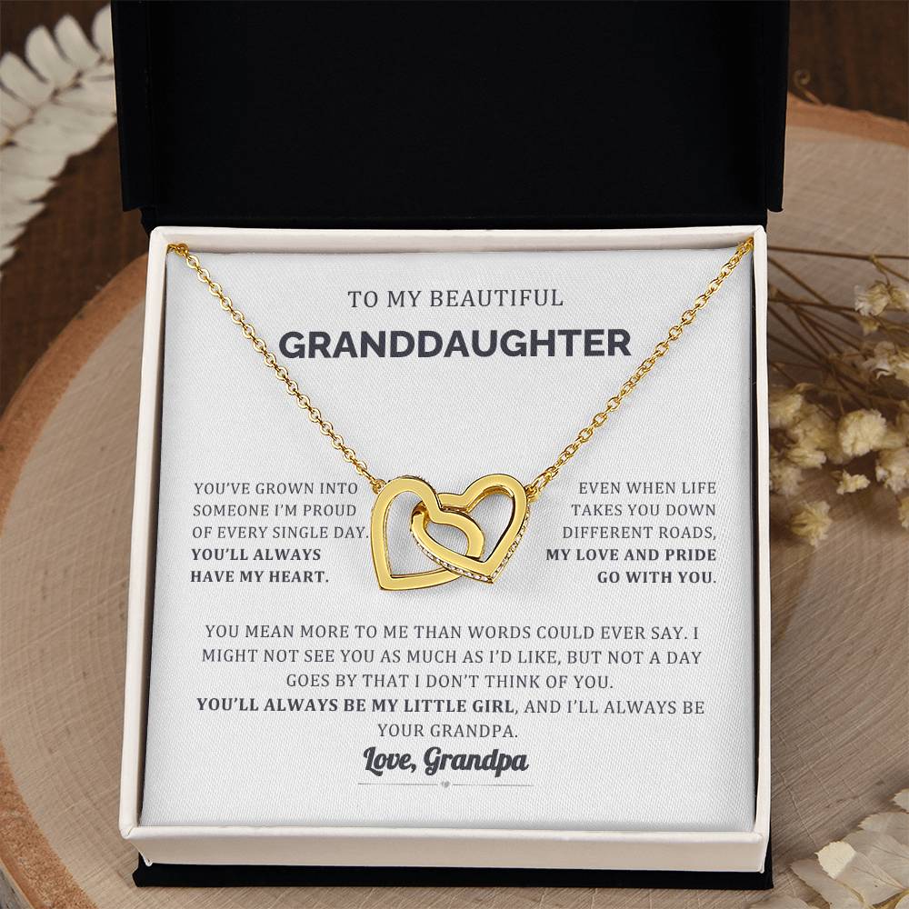 My Little Girl Granddaugther Interlocking Necklace