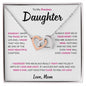 Precious Daughter Necklace From Mom, To my Daughter Gift from Mother to Daughter