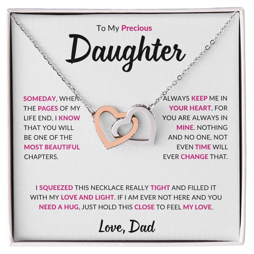 Unique To my Daughter Jewelry,  Gift for Daughter from Dad, 21st birthday, Wedding day Gift for Daughter, Christmas Gift for Daughter