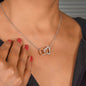 To my Daughter Interlocking Heart Necklace, Birthday Gift from Dad, Graduation Gift for Daughter Gold