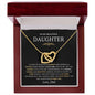 To my Daughter Interlocking Heart Necklace, Birthday Gift from Dad, Graduation Gift for Daughter Gold