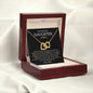 To my Daughter Interlocking Heart Necklace, Birthday Gift from Dad, Graduation Gift for Daughter Gold