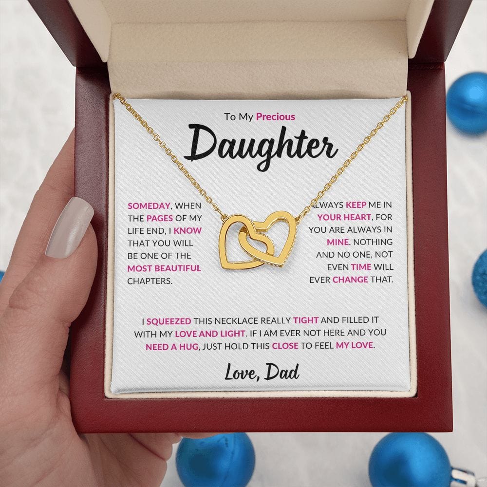 Unique To my Daughter Jewelry,  Gift for Daughter from Dad, 21st birthday, Wedding day Gift for Daughter, Christmas Gift for Daughter