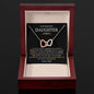 To my Daughter Interlocking Heart Necklace, Birthday Gift from Dad, Graduation Gift for Daughter Gold