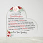 Granddaughter From Grandma acrylic Heart plaque