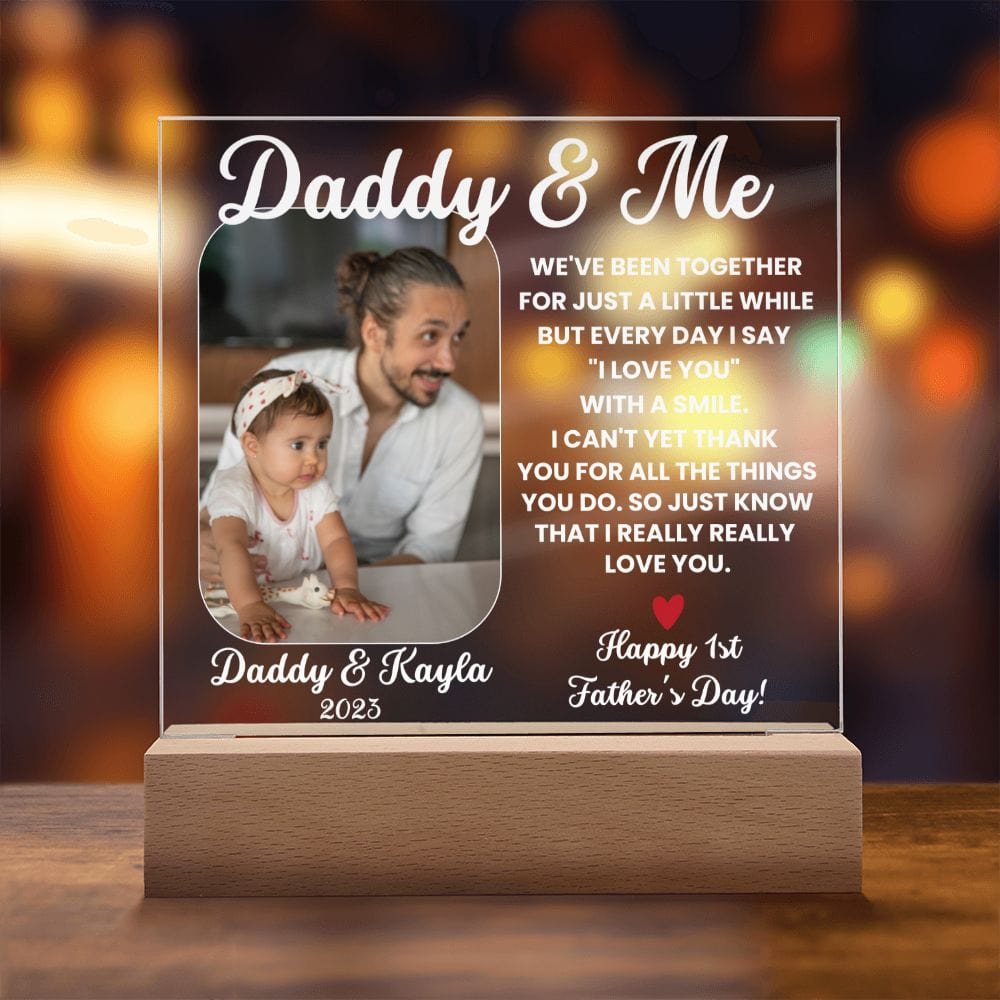 Personalized Daddy & me First Father's Day Acrylic Plaque
