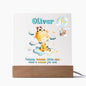 Jungle Theme Night light Nursery Decor, Personalized Night light, Custom Name Night light for Baby Girl Baby Boy
